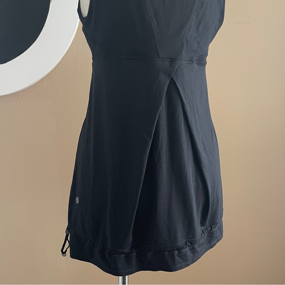 Lululemon Athletica Black Babydoll Tank | Cinch Hem | Size 10 | Activewear - Picture 5 of 7